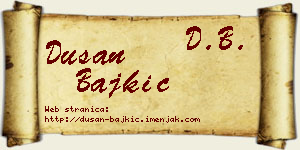 Dušan Bajkić vizit kartica